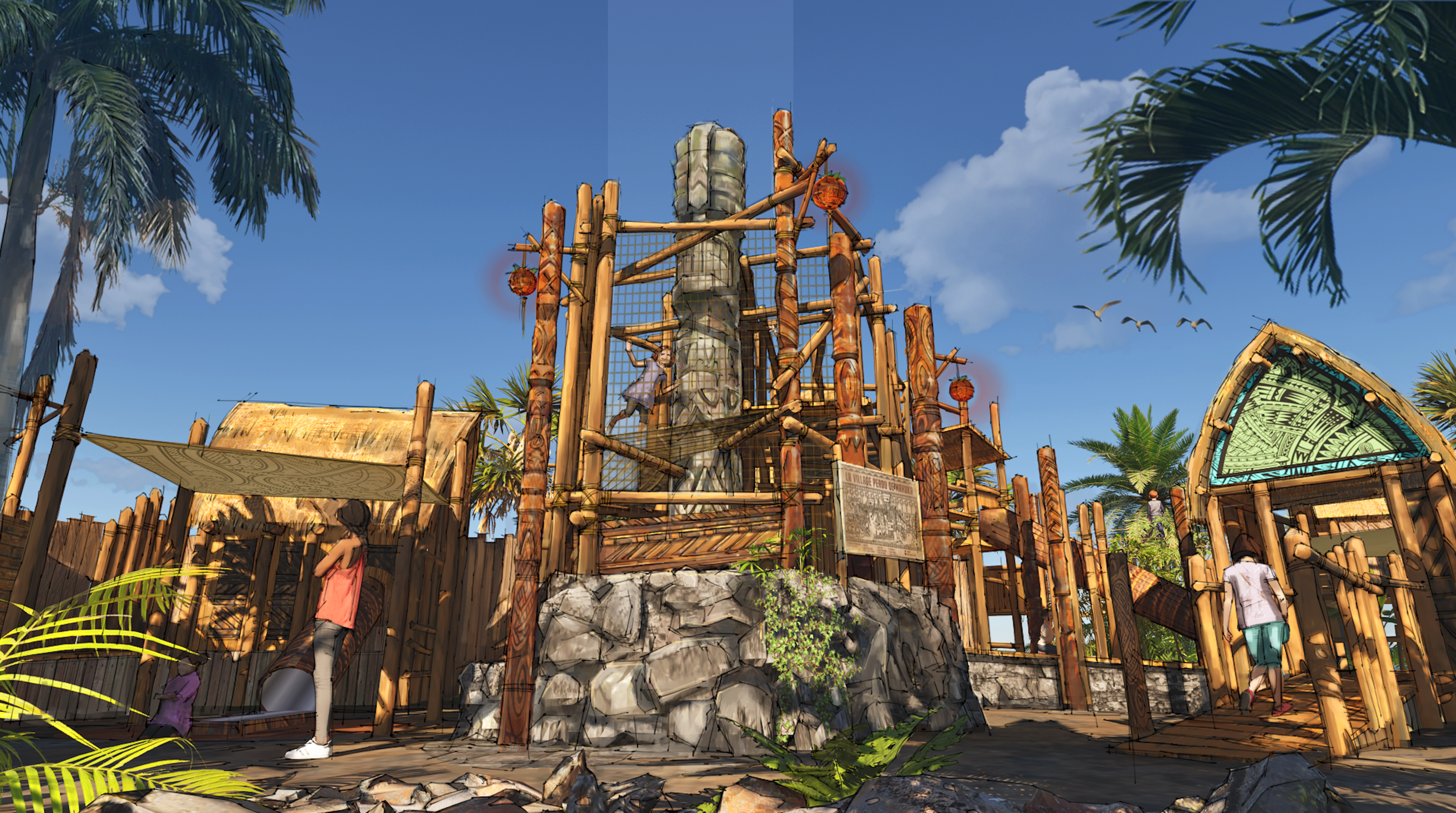 parcours aventure à Walibi Rhône-Alpes